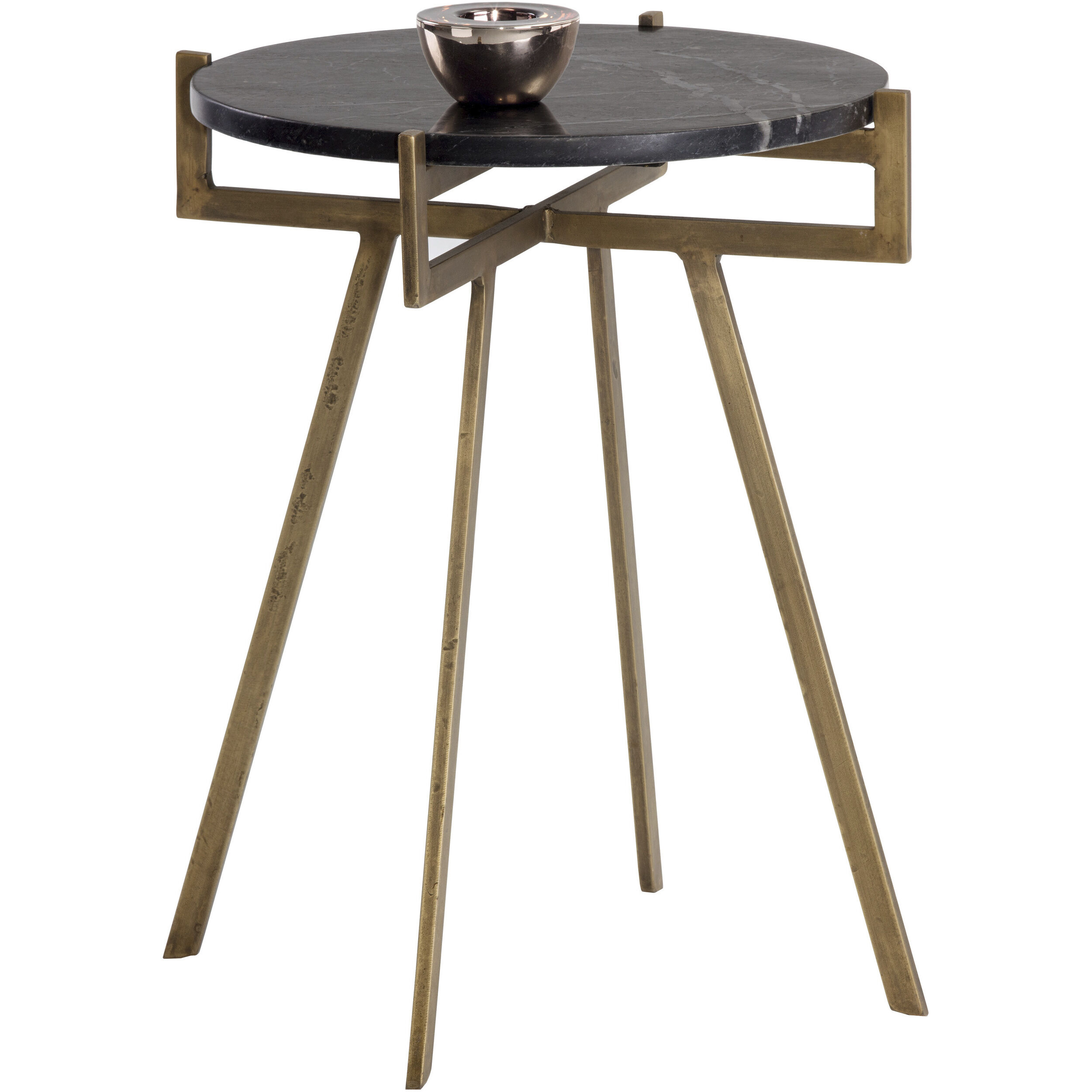Anak 22 X 18 inch Black End Table